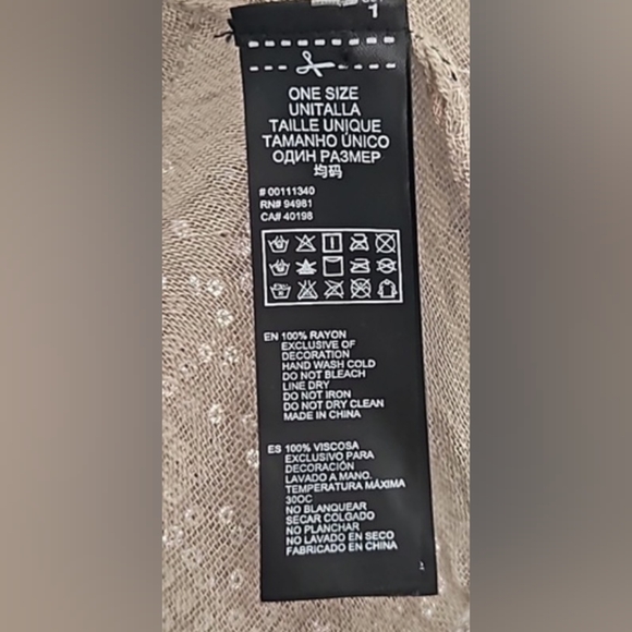 Forever 21 Tan and Sequin Fashion Scarf - Picture 8 of 16